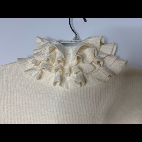 A.L.C. Maddox Ribbed Ruffle-Neck Sweater - Picture 4 of 5